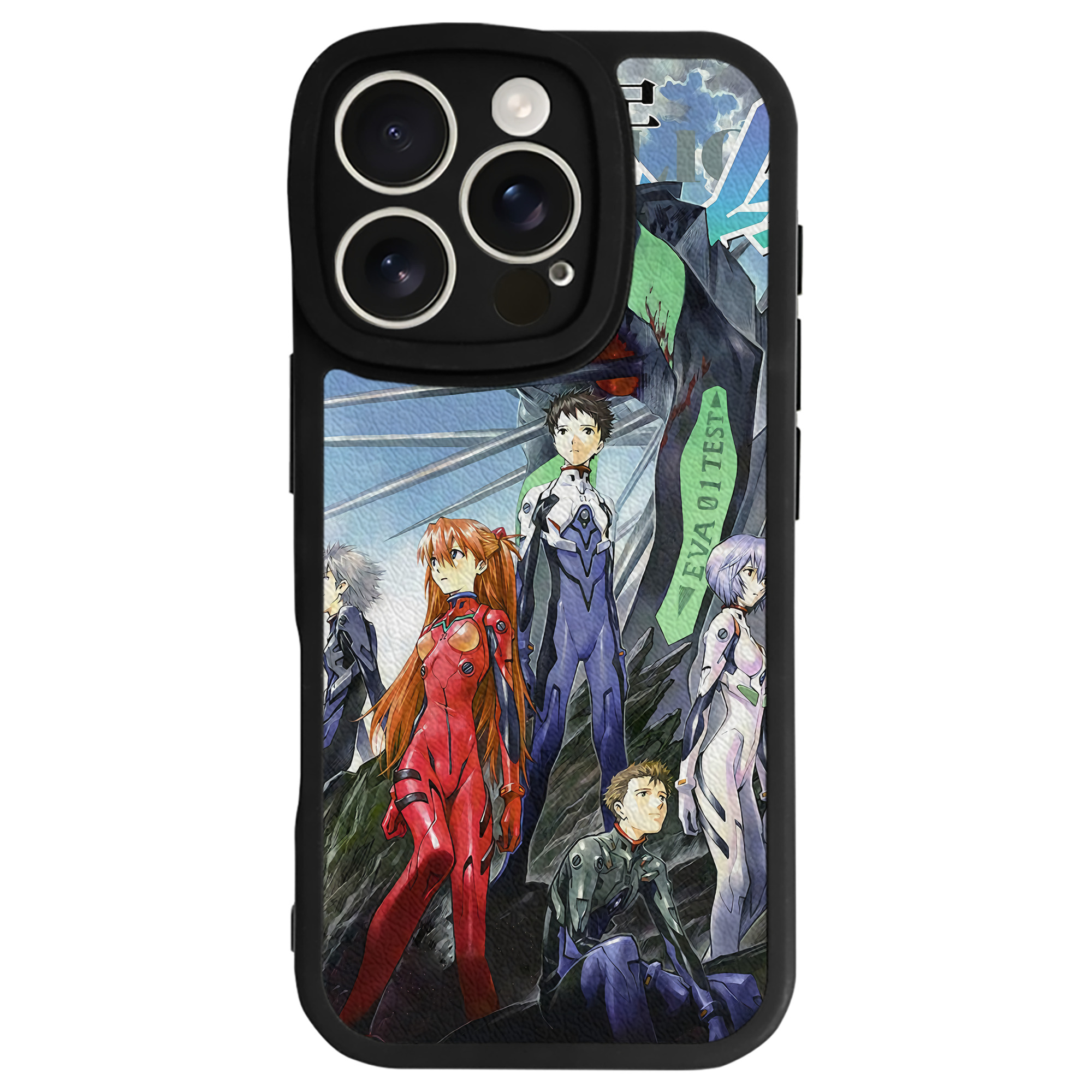 （画像用） EVA 新世紀エヴァンゲリオン 【iPhone 16シリーズ対応】シリコンスマホケース（レザー調） 材質：シリコン